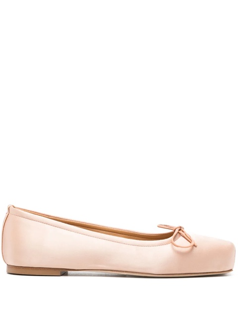 Aeyde square-toe satin ballerina shoes - Pink - zdjęcie produktu nr 1