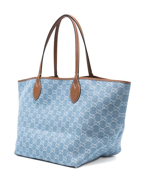 Gucci Totissima monogram-pattern denim tote bag - Blue - zdjęcie produktu nr 1