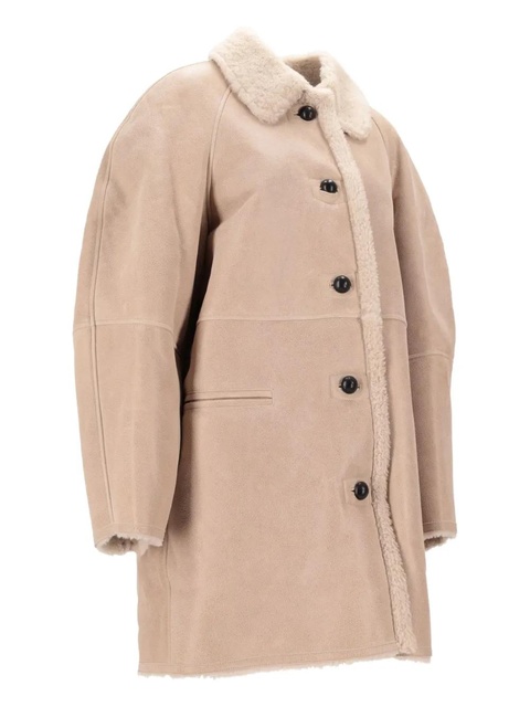 ISABEL MARANT Berthie buttoned coat - Neutrals - zdjęcie produktu nr 2