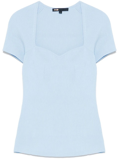 Maje ribbed top - Blue - zdjęcie produktu nr 1