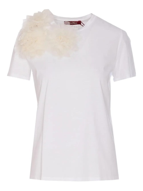 Max Mara floral-appliqué t-shirt - White - zdjęcie produktu nr 1