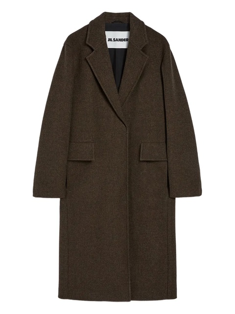 Jil Sander mélange-effect coat - Brown - zdjęcie produktu nr 1