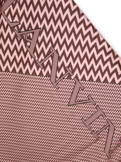 Lanvin jacquard-logo silk scarf - Pink - zdjęcie produktu nr 2