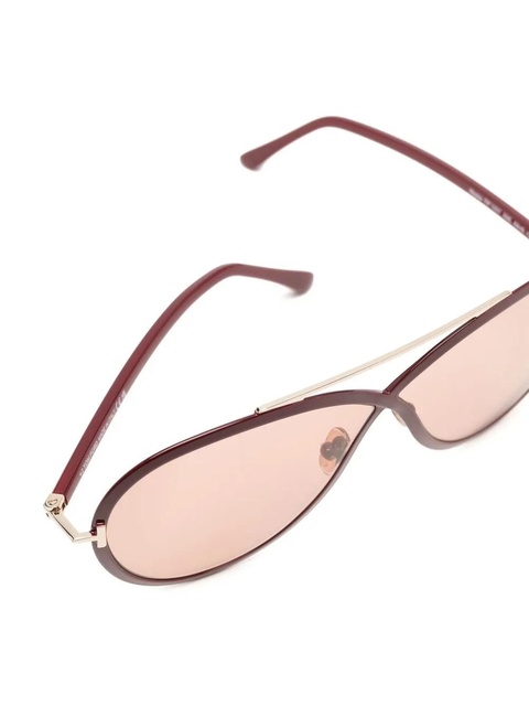 TOM FORD Eyewear round-frame oversize sunglasses - Red - zdjęcie produktu nr 2