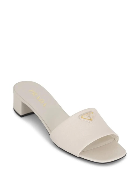 Prada 35mm triangle-logo mules - Neutrals - zdjęcie produktu nr 2
