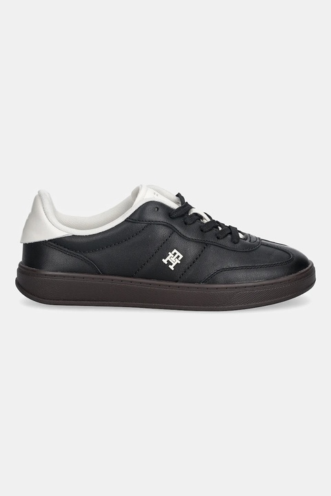 Tommy Hilfiger sneakersy skórzane TH HERITAGE SNEAKER SHINY damskie kolor czarny FW0FW08823 - zdjęcie produktu nr 2