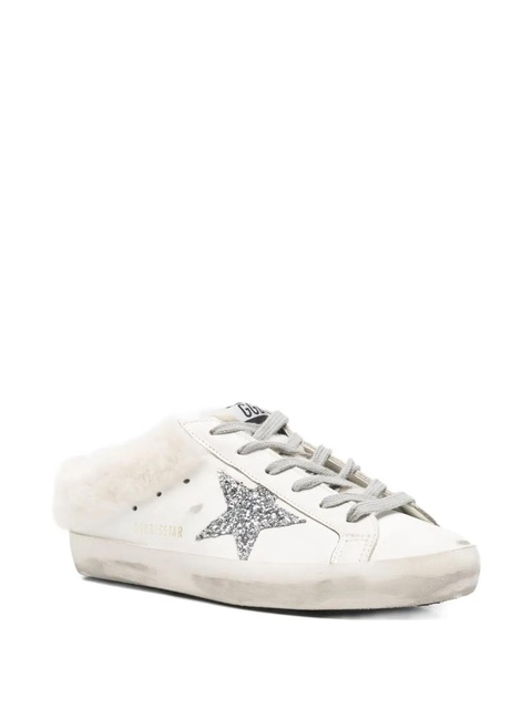 Golden Goose star-motif shearling sneakers - White - zdjęcie produktu nr 1