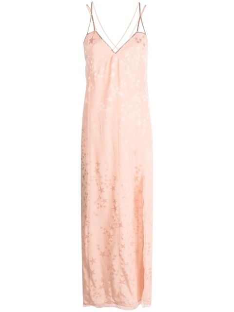Zadig&Voltaire Rohal star-jacquard silk dress - Pink - zdjęcie produktu nr 1