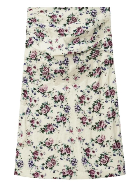 Tory Burch printed velvet midi skirt - Neutrals - zdjęcie produktu nr 1