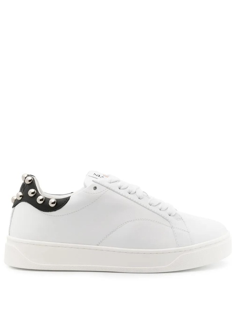 Lanvin DDBO studded leather sneakers - White - zdjęcie produktu nr 1