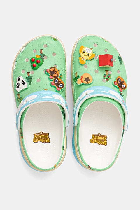 Crocs klapki Animal Crossing Platform Clog damskie kolor zielony na platformie 210101 - zdjęcie produktu nr 2