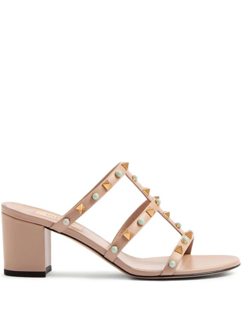 Valentino Garavani 60mm Rockstud embellished sandals - Pink - zdjęcie produktu nr 1