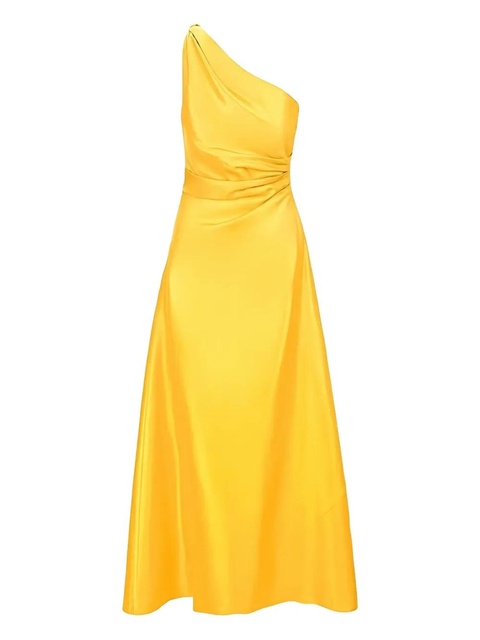 STAUD one-shoulder midi dress - Yellow - zdjęcie produktu nr 1