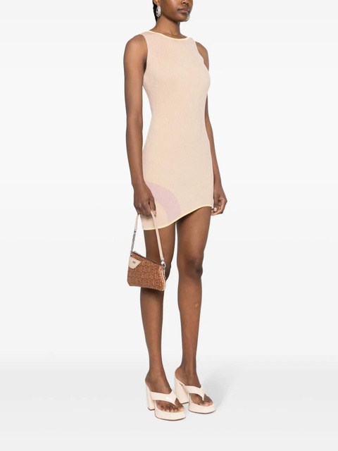 GCDS Comma Notte raffia shoulder bag - Brown - zdjęcie produktu nr 2