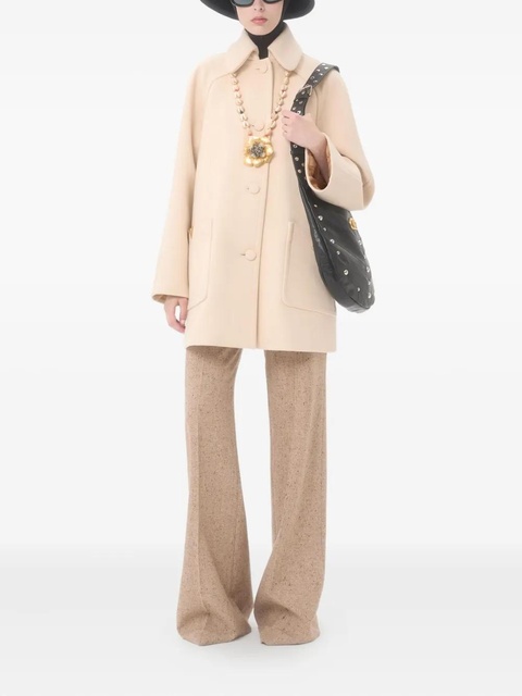Valentino Garavani V-detail wool peacoat - Neutrals - zdjęcie produktu nr 1