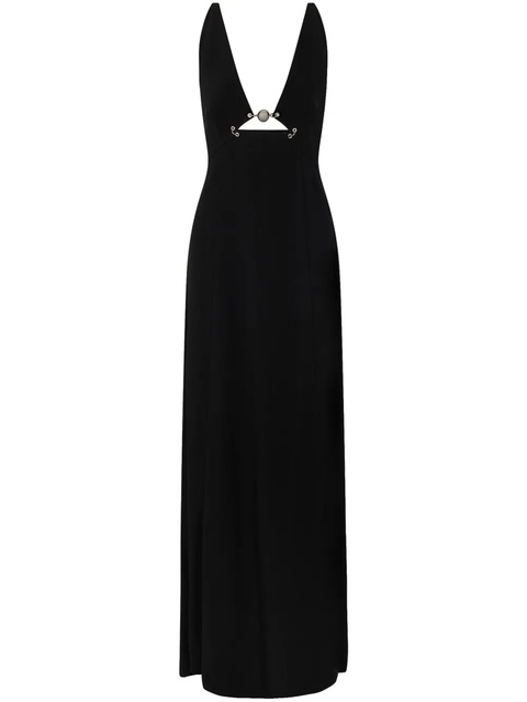 Rabanne V-neck maxi dress - Black - zdjęcie produktu nr 1