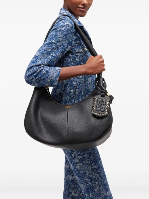 GANNI medium Hobo tote bag - Black - zdjęcie produktu nr 2