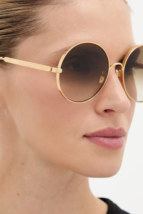 Chloé okulary przeciwsłoneczne damskie kolor złoty CH0321S - zdjęcie produktu nr 1