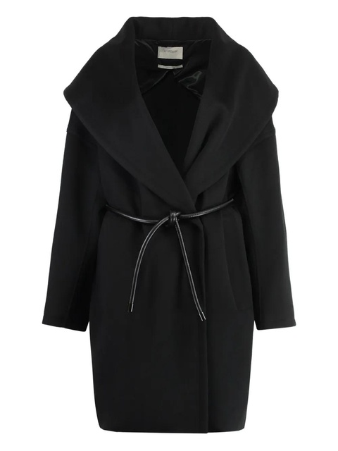 Sportmax Luciana shawl-collar coat - Black - zdjęcie produktu nr 1