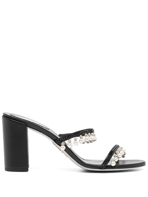René Caovilla slip-on style sandals - Black - zdjęcie produktu nr 1