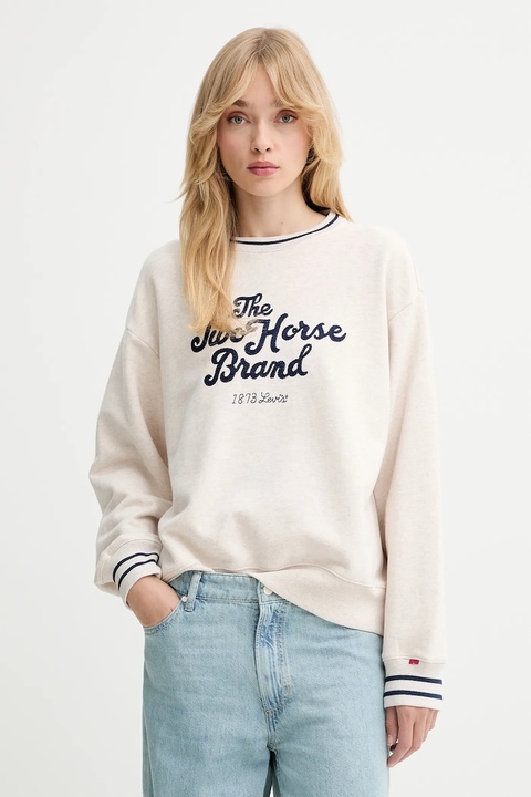 Levi's bluza bawełniana damska kolor beżowy z aplikacją 0002L - zdjęcie produktu nr 1