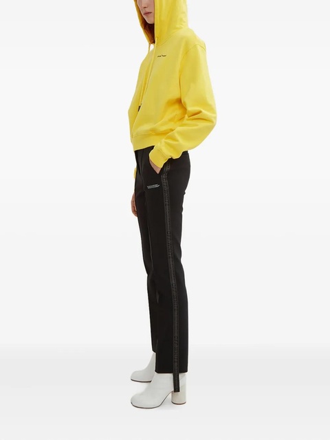 Off-White embroidered cropped hoodie - Yellow - zdjęcie produktu nr 2