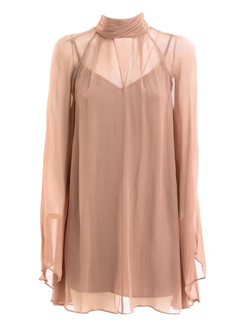 STAUD high-neck mini dress - Neutrals - zdjęcie produktu nr 1