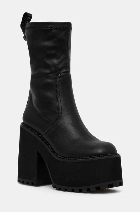 Buffalo botki Killah Sock Boot damskie kolor czarny na słupku 1622376-BLK - zdjęcie produktu nr 1