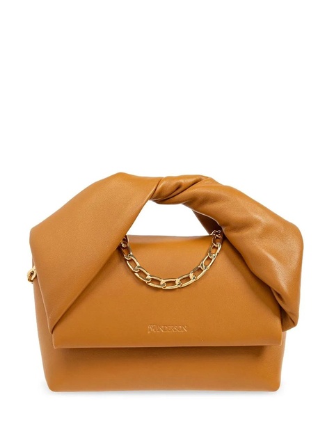 JW Anderson medium Twister leather tote bag - Brown - zdjęcie produktu nr 1