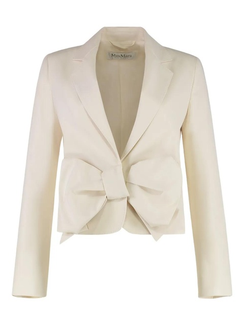 Max Mara bow-detail jacket - White - zdjęcie produktu nr 1