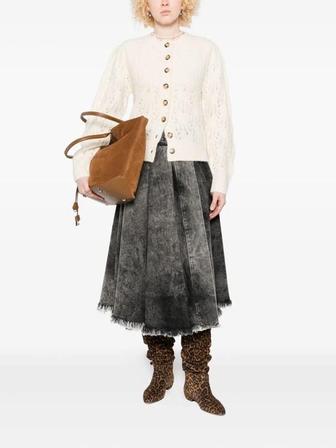 MARANT ÉTOILE button-front open-knit cardigan - Neutrals - zdjęcie produktu nr 2