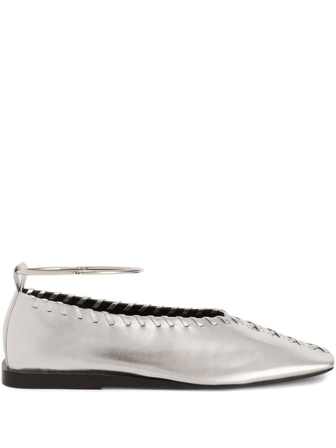 Jil Sander metallic ballet flats - Silver - zdjęcie produktu nr 1