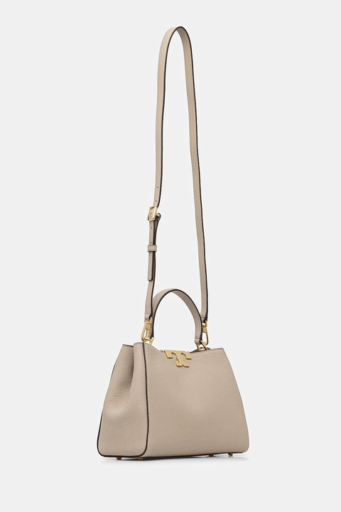 Tory Burch torebka skórzana Eleanor Soft Medium kolor beżowy 177217.250 - zdjęcie produktu nr 1