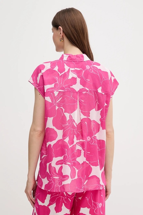 Marc Aurel koszula bawełniana damska kolor różowy relaxed z kołnierzykiem klasycznym 6302-1000-24796 - zdjęcie produktu nr 1