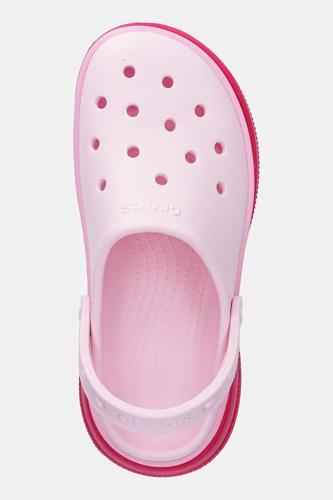 Crocs klapki Classic Stacked Clog damskie kolor różowy na platformie 211355 - zdjęcie produktu nr 2
