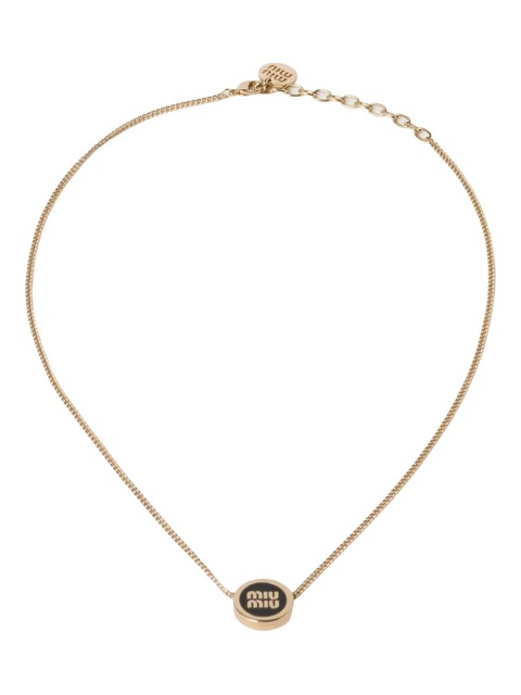 Miu Miu logo-pendant necklace - Gold - zdjęcie produktu nr 1