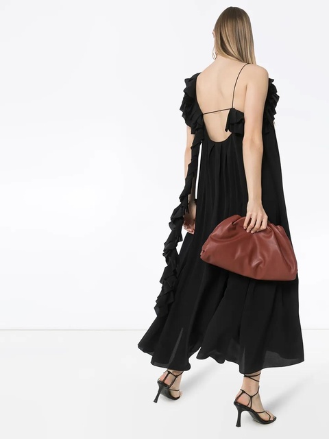Victoria Beckham ruffle trim midi dress - Black - zdjęcie produktu nr 2