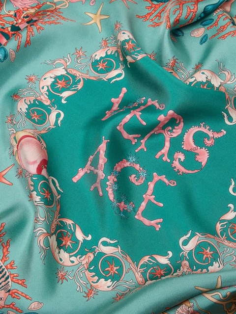 Versace Underwater Barocco silk scarf - Green - zdjęcie produktu nr 1
