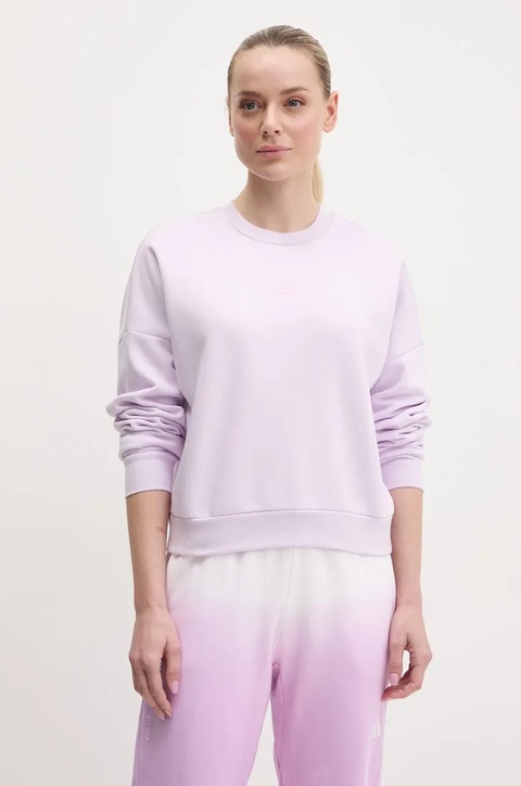 adidas bluza Essentials damska kolor fioletowy z aplikacją JI6068 - zdjęcie produktu nr 1