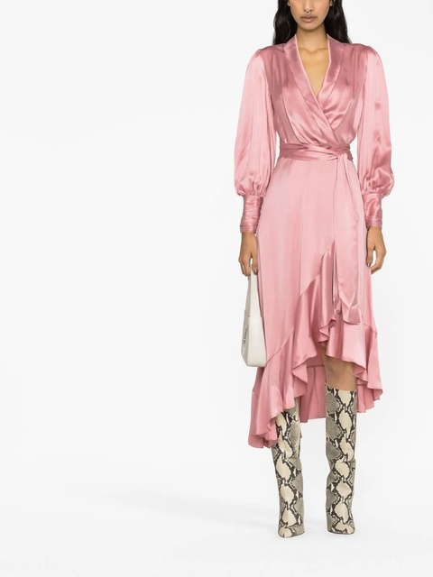 ZIMMERMANN ruffle-trim silk dress - Pink - zdjęcie produktu nr 2