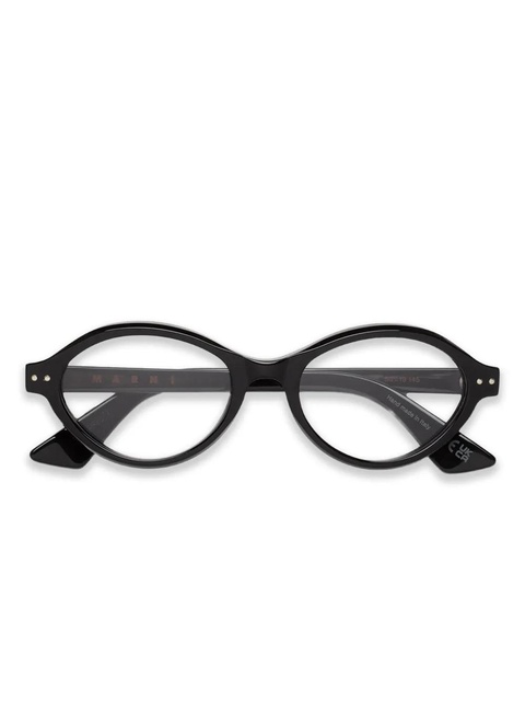Marni Eyewear oval-frame glasses - Black - zdjęcie produktu nr 1