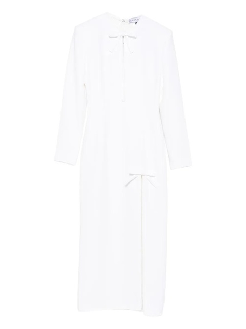 Rowen Rose bow-detail side-slit maxi dress - White - zdjęcie produktu nr 1