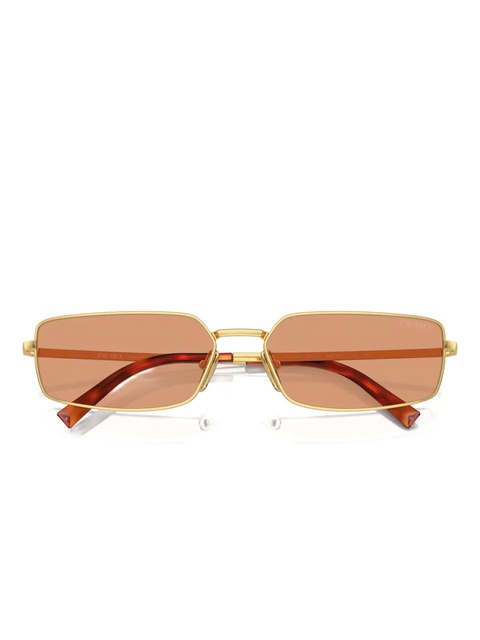 Prada Eyewear rectangle-frame sunglasses - Gold - zdjęcie produktu nr 2