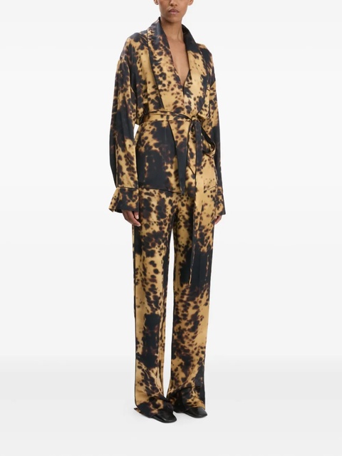 Victoria Beckham wrap-effect printed blouse - Yellow - zdjęcie produktu nr 2