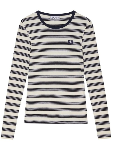 GANNI striped T-shirt - White - zdjęcie produktu nr 1