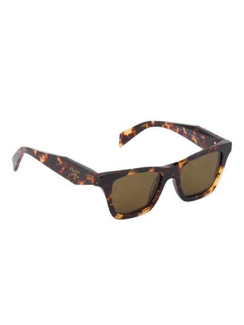 Prada Eyewear logo square-frame sunglasses - Brown - zdjęcie produktu nr 1