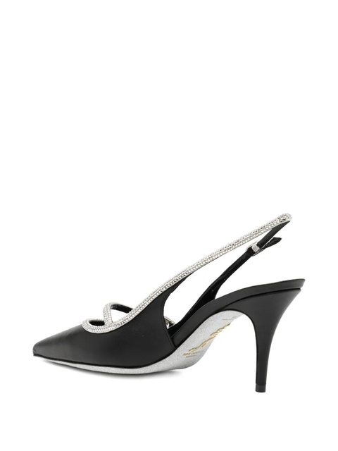 René Caovilla 80mm crystal-embellished pumps - Black - zdjęcie produktu nr 2