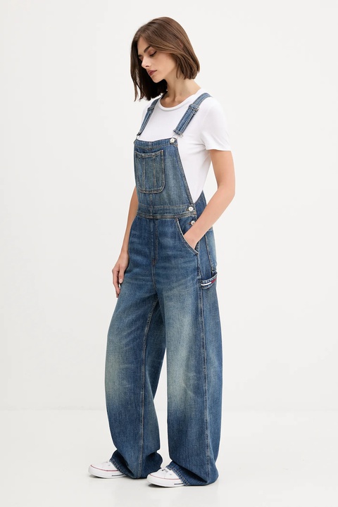 Tommy Jeans ogrodniczki jeansowe damskie DW0DW20529 - zdjęcie produktu nr 2