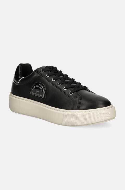 Karl Lagerfeld sneakersy skórzane MAXI KUP kolor czarny KL62212 - zdjęcie produktu nr 1