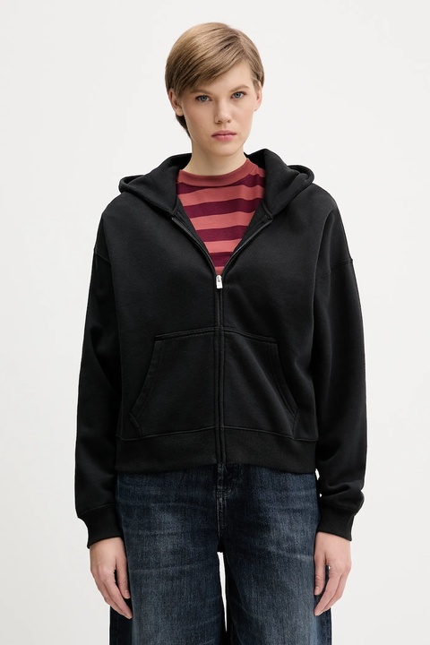 Hollister Co. bluza damska kolor czarny z kapturem gładka KI352-5171-900 - zdjęcie produktu nr 1